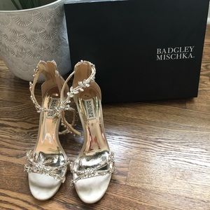Badgley Mischka Satin Wedges